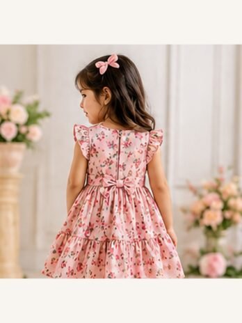 Rose Garden Tiered Cotton Dress