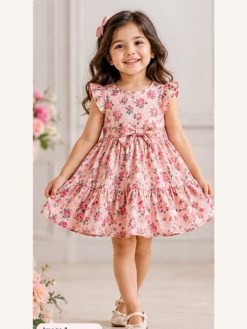 Rose Garden Tiered Cotton Dress