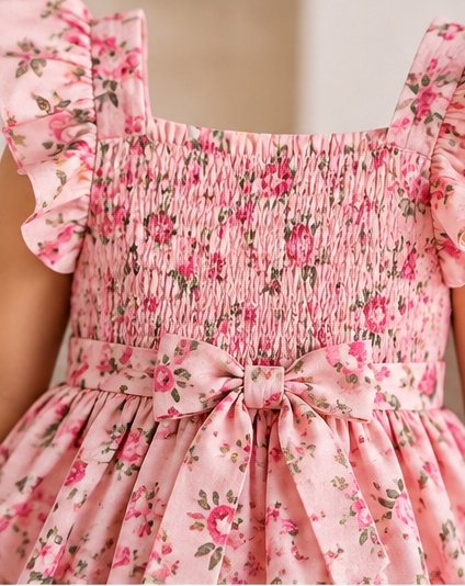 Smocked bodice — Petal Bloom Smocked Frock